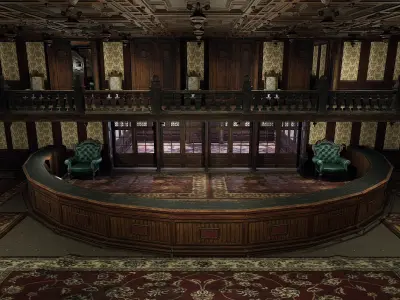 15 Room Victorian Hotel Mansion Manor House 3D model