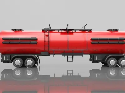 Tanker truck 3D model