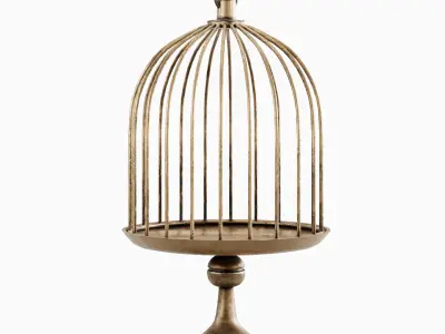 Metal Birdcage 03 Low-poly 3D model