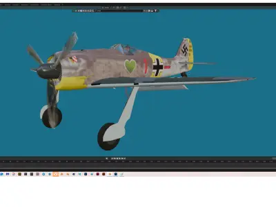 FW-190 A Free 3D model