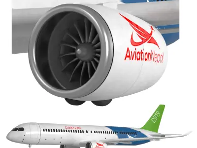 C919 Airplane 3D model