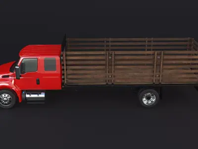 International MV 2023 Extended Cab Flatbed 3D model