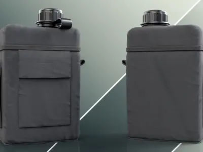 Military-Tactical Cover Bag Bottle Pouch 01 Free 3D model