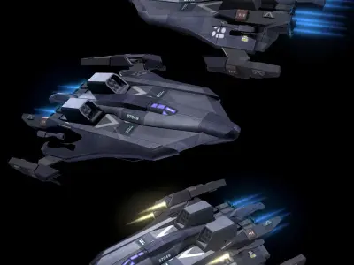 Bomber LP Low-poly 3D model