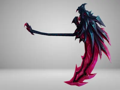 Futuristic Scythe Low-poly 3D model purchase