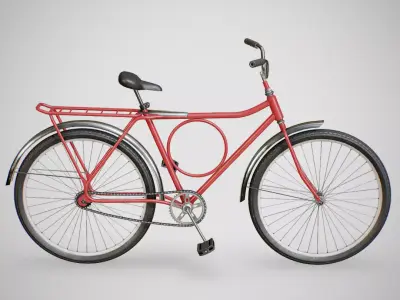 Biycle - Monark Red Low-poly 3D model