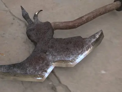 Big Battle Axe Low-poly 3D model