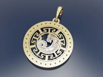 Capricorn zodiac sign 3D print model