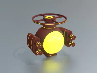 Security Drone Low-poly 3D model