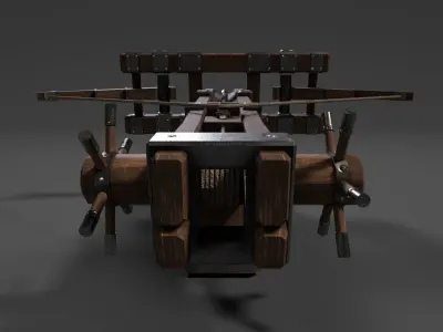 Medieval Ballista Game-ready  Low-poly 3D model