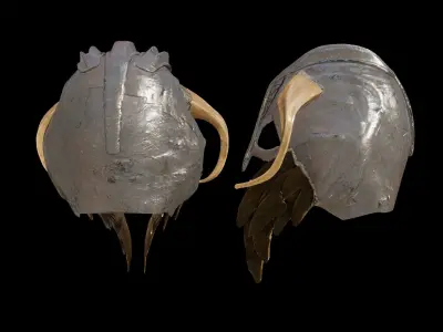 Warrior Helmet Low-poly 3D model
