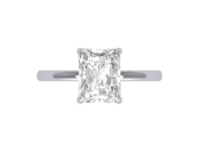 Radiant Solitaire Ring 3D print model get