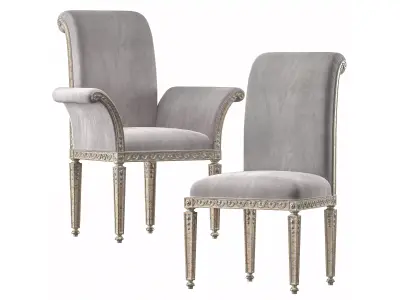 juliettes interiors italian chair art 147 3D model