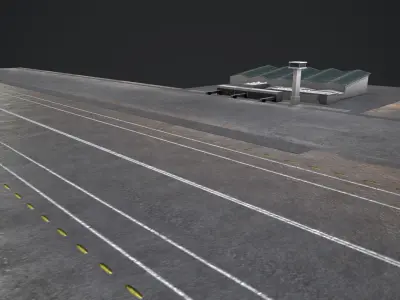 low poly airport  Low-poly 3D model