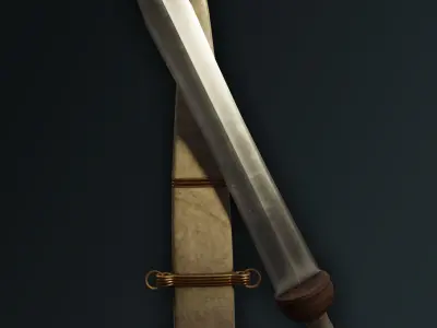 Ancient Roman gladius sword Free low-poly 3D model