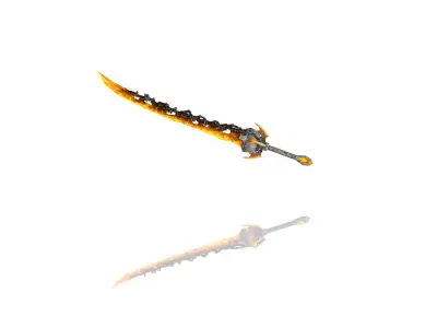 Hell Katana Low-poly 3D model