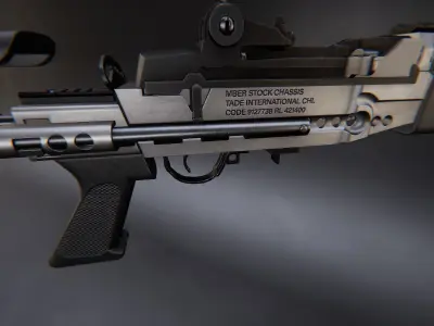 Modern AAA Marksman Rifle Pack Game Ready PBR Low-poly 3D model