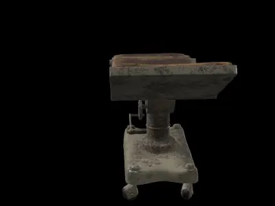 Old Hospital Operating Table Low-poly 3D model