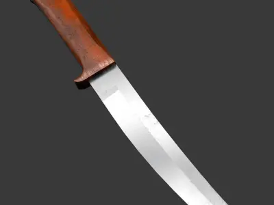 Game and VR -AR Ready Knife Low-poly 3D model