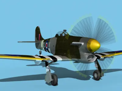 Hawker Hawker Tempest MK1 V06 3D model