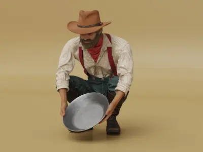 Working Gold Rush Miner 3D model