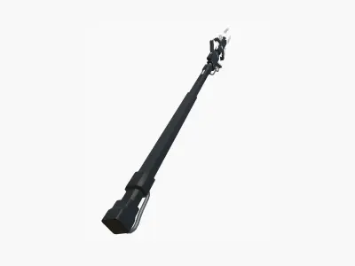 SciFi War Spear A07 Black White - Character Design Fashion Low-poly 3D model
