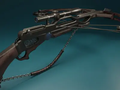 Crossbow  Low-poly 3D model