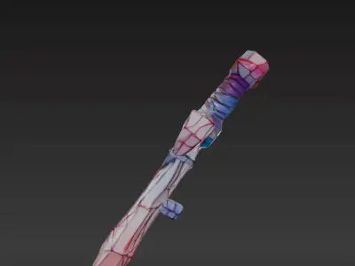 Low-Poly Fantasy Sword Free 3D model