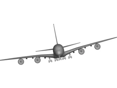 Airbus A380 3D model 4