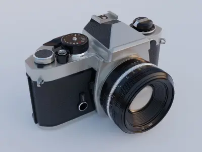 Nikon FE Flim Camera  3D model