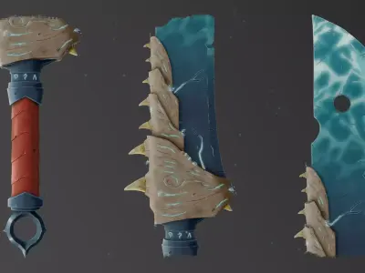 Stylized Sword Thorn of The Wilds Low-poly 3D model