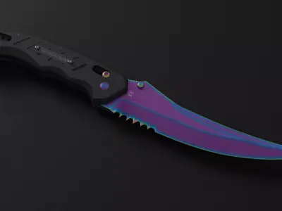 Flip knife elite Low-poly 3D model