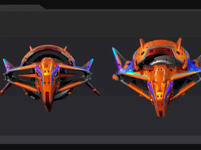 DRAKX - ALIEN Bomber DK6 Low-poly 3D model