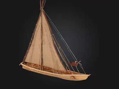 Model Dhow Sailboat  A Traditional Maritime Beauty 3D model