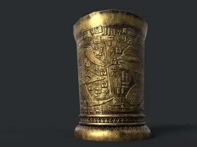 Lowpoly Ancient Wine Glass Low-poly 3D model