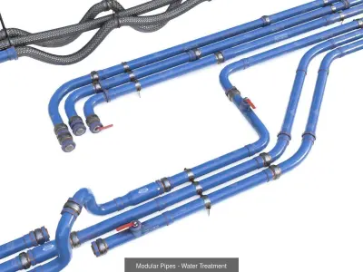 Modular Pipes - Industrial Collection 3D Model Pack