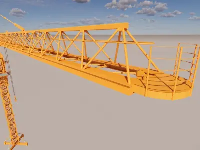 Crane-Tower-Leberhier construction crane 3D model