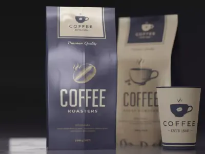 Premium packaging pouch 3D model