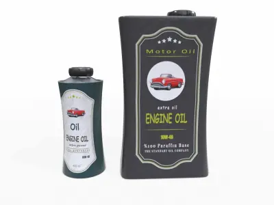  Cartoon Oil Can 3D model