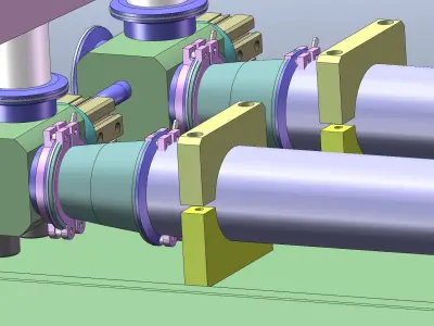 Liquid filling cylinder valve mechanism  3D model