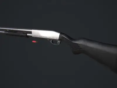 Remington 870 Marine Magnum Low-poly 3D model