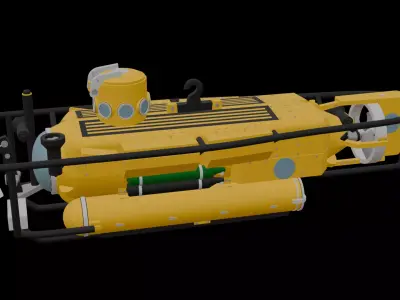 Submarine HOV Perry PC1201 3D Print Full Color Multi Material 3D print model