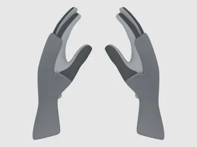 Armored Glove Gauntlets 3D Models Low-poly 3D model