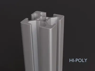 8020 30mm  4-slot extrusion 3D model