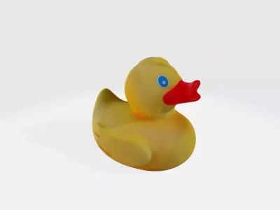 Yellow duck Low-poly 3D model