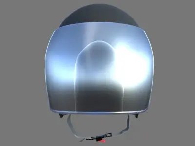 basic motor bike helmet high poly 3D model