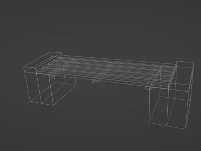 Outdoor benches Free low-poly 3D model