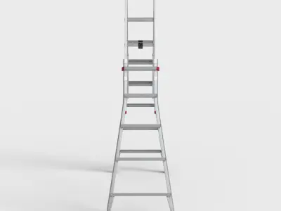 ALUMINIUM TELESCOPIC LADDER Low-poly 3D model