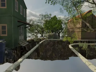 Village On The Cliffs 3D model