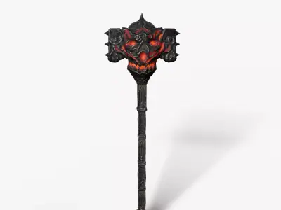 War Hammer 04 V2 Low-poly 3D model